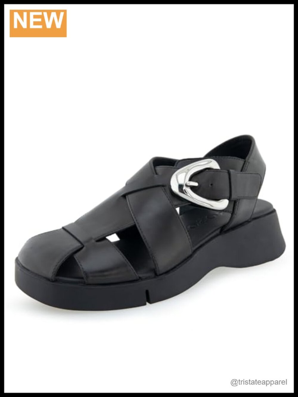 Aerosoles Fabian Genuine Leather Fisherman Sandals Cushioned Footbed